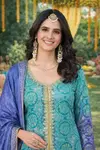 Adaa By Mrudangi Chinon Silk Online Readymade Plazzo Suits Wholesale